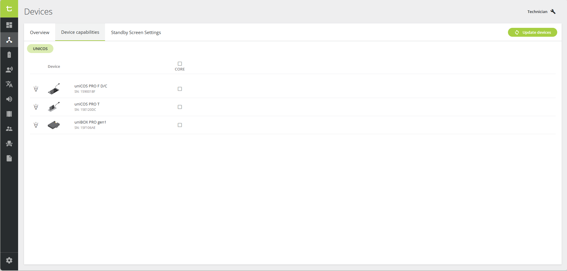 uniCOS PRO / uniBOX PRO to CORE